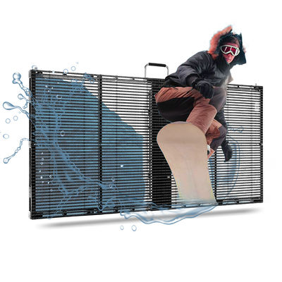 500mm*1000mm PH3-7 outdoor Full Color high brightness LED Transparent Display Screen