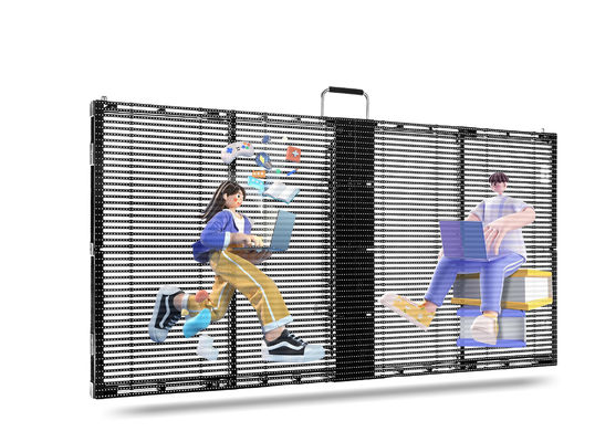 500X1000mm PH5-10 Outdoor High Brightness High Refresh Rate LED Transparent Display