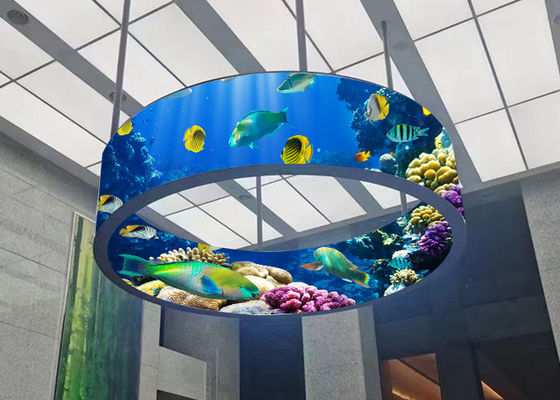 LED flexible screen can be bent 140° to meet various shapes such as cylinder, inner arc, spiral, etc.