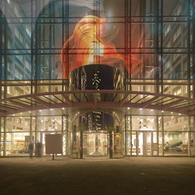 Customized LED Crystal Film Screen Full Color Display Solution with 100000 Hours Life Span