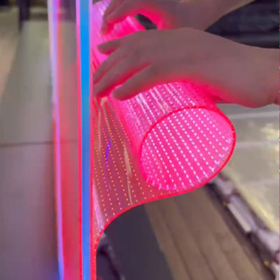 Seamless Integration LED Crystal Film Screen 100000 Hours Long Lifespan 15mm Point Spacing