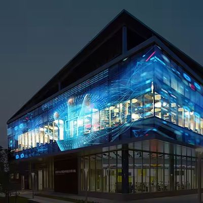 Seamless Integration LED Crystal Film Screen 100000 Hours Long Lifespan 15mm Point Spacing