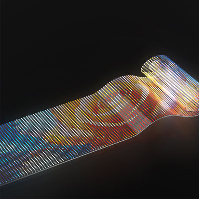 Seamless Integration LED Crystal Film Screen 100000 Hours Long Lifespan 15mm Point Spacing