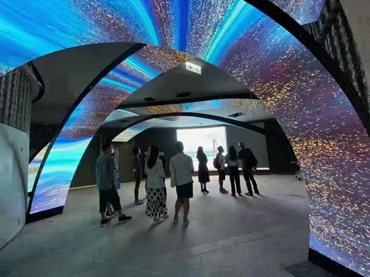 Large Flexible LED Screen Display High Brightness Curved Video Wall Displays