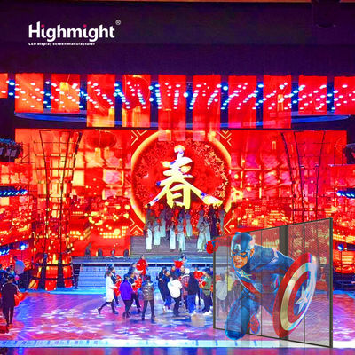 Indoor TRA-B 15-15 Transparent LED Screen Display 3D Advertising Screen Dual Maintenance Way