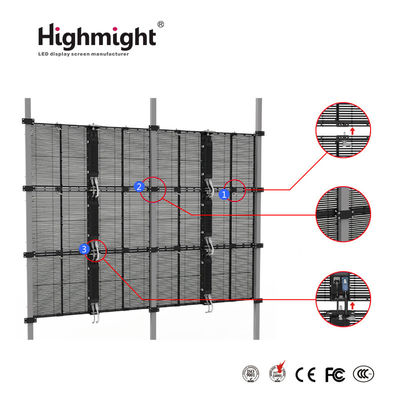 500mm*1000mm TRA-F PH3-7 outdoor modular assembling high brightness LED Transparent Display Screen