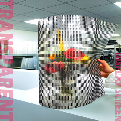 Highly Transparent LED Crystal Film Screen Ultra-thin Design Borderless Transparent Display