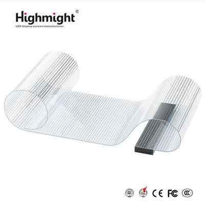 Highly Transparent LED Crystal Film Screen Ultra-thin Design Borderless Transparent Display