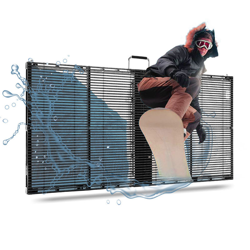 500mm*1000mm PH3-7 outdoor Full Color high brightness LED Transparent Display Screen